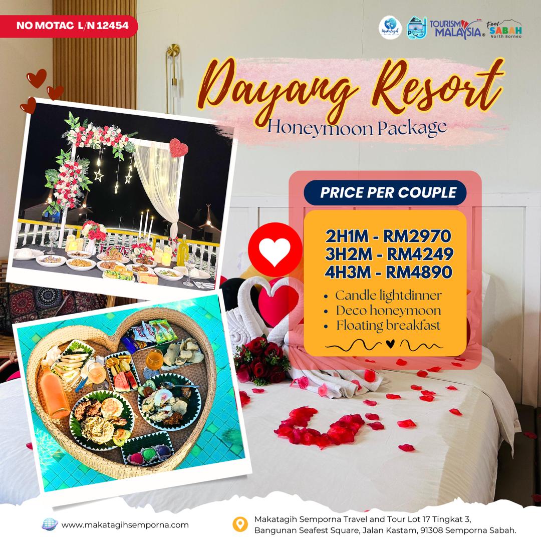 Honeymoon package semporna 2026 dayang resort
