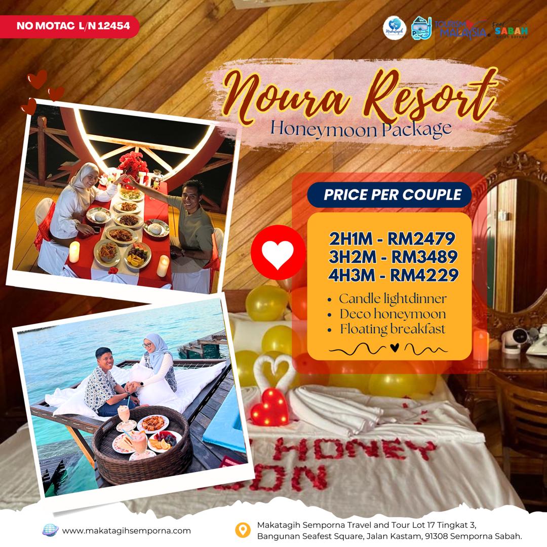 Honeymoon package semporna 2026 noura resort