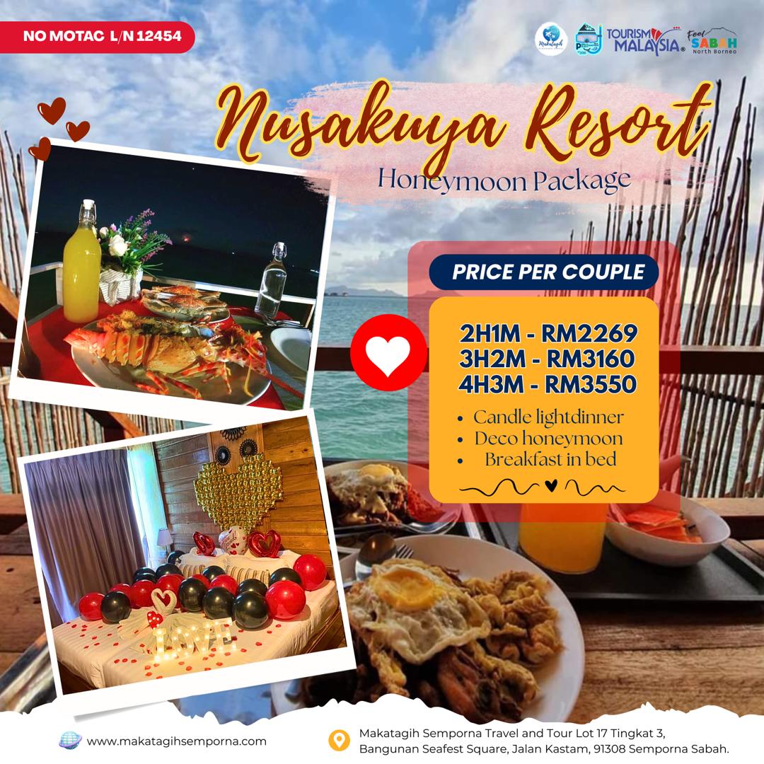 Honeymoon package semporna 2026 nusakuya resort