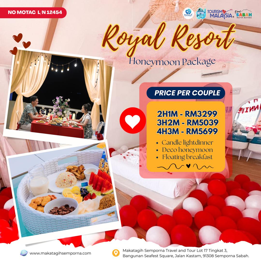 Honeymoon package semporna 2026 royal resort