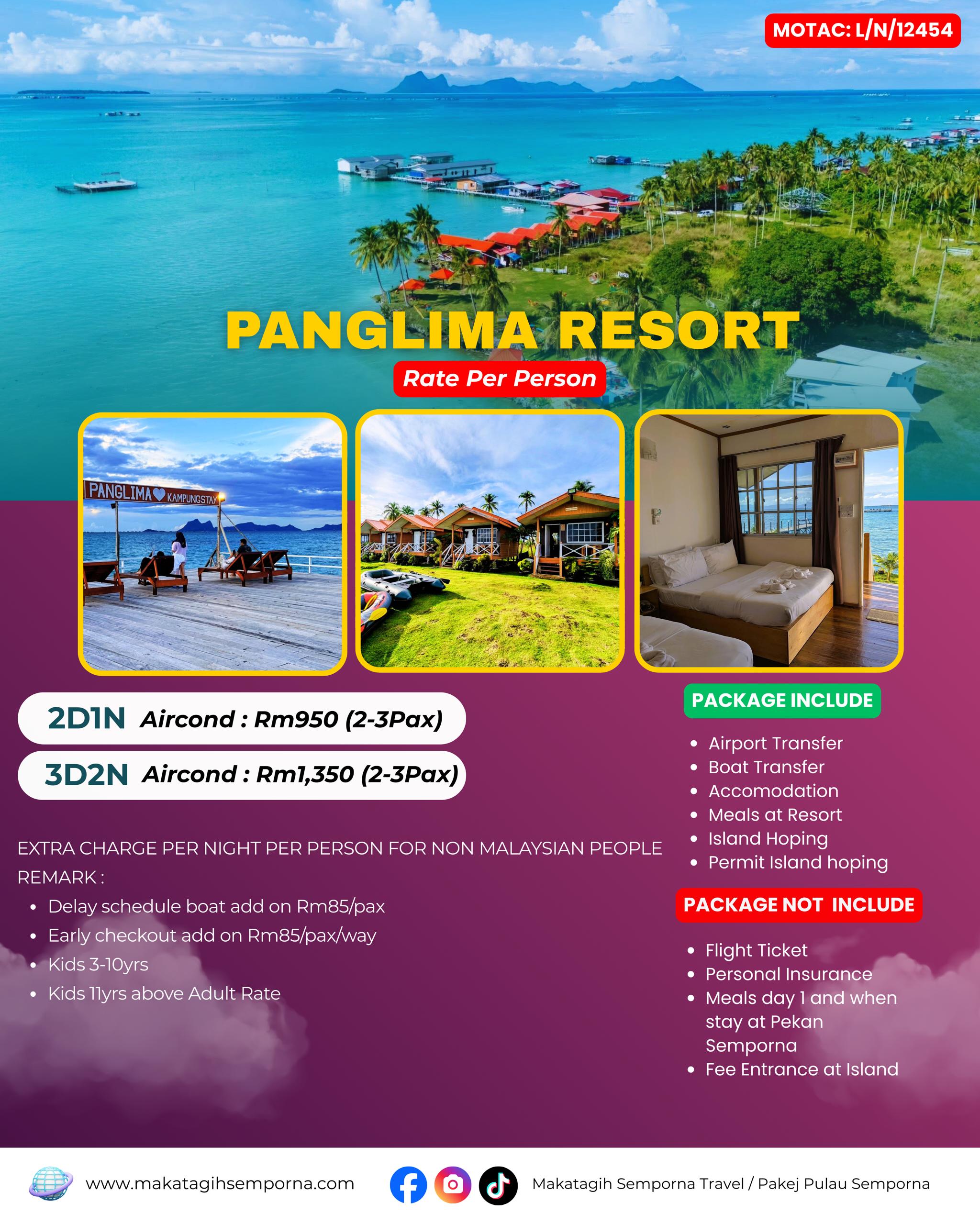 Package economy semporna 2026 panglima resort