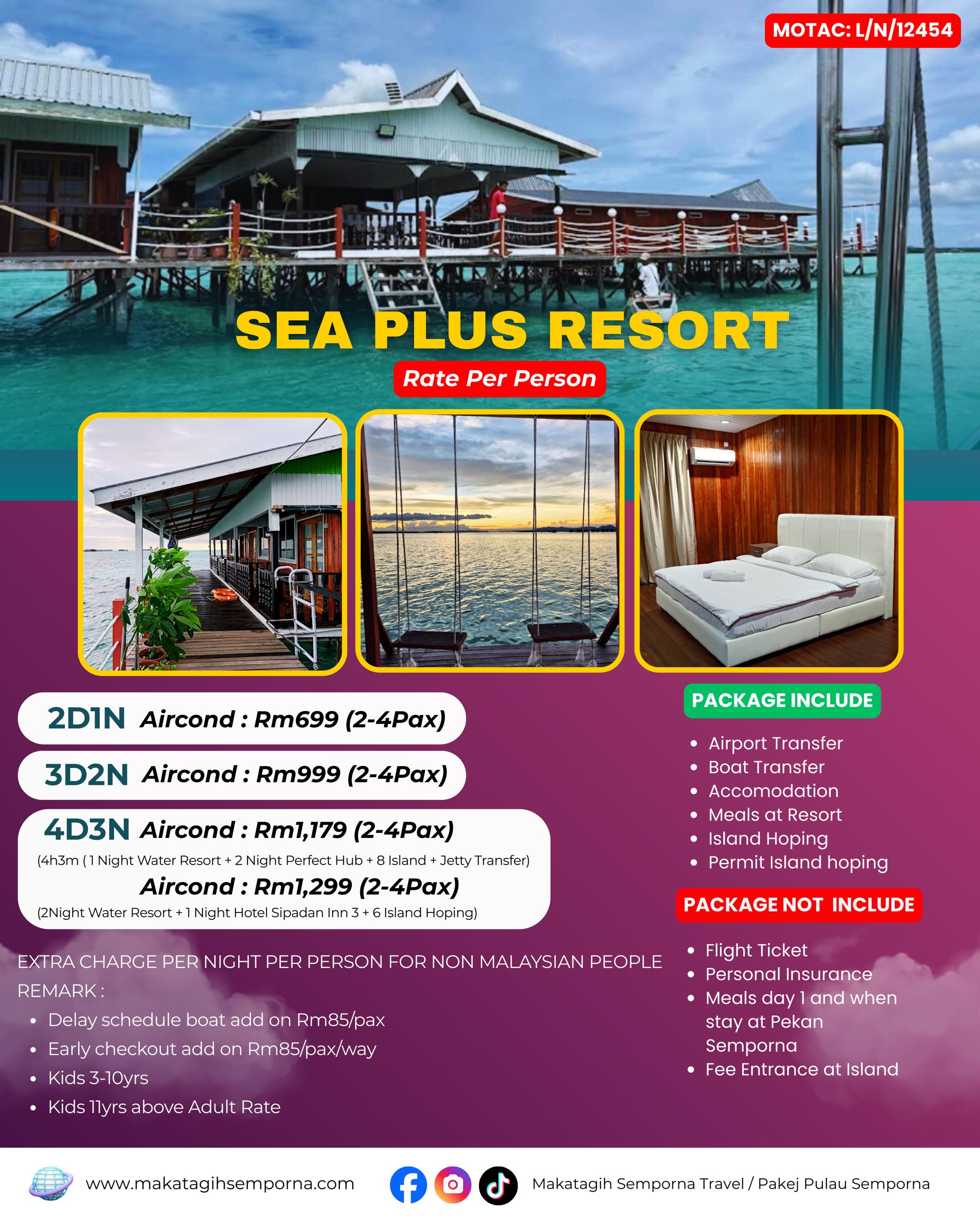 Package economy semporna 2026 sea plus resort