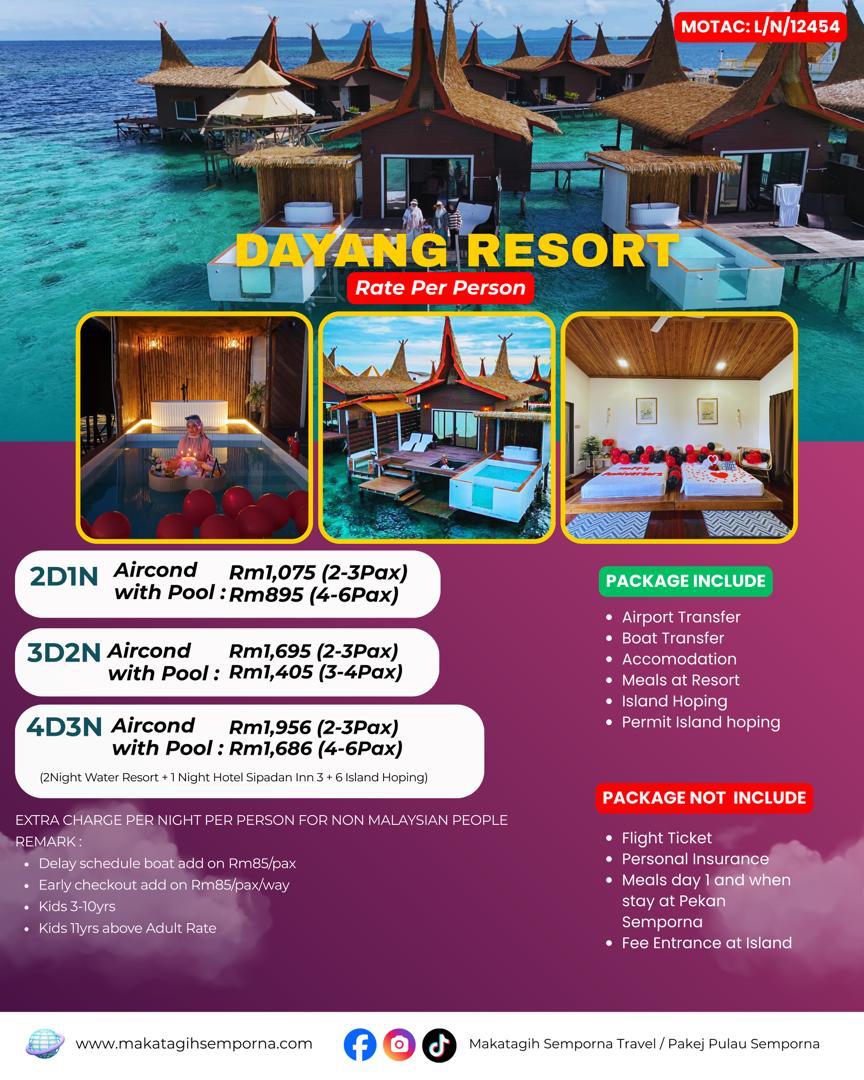 Package premium semporna 2026 dayang resort