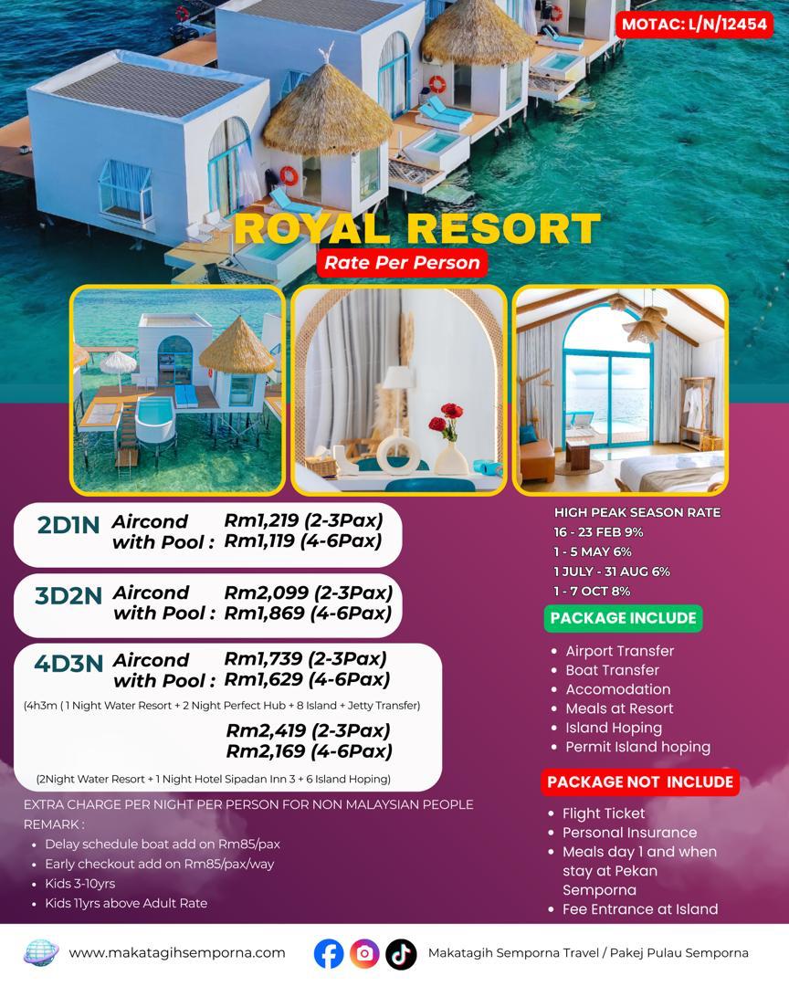 Package premium semporna 2026 royal resort