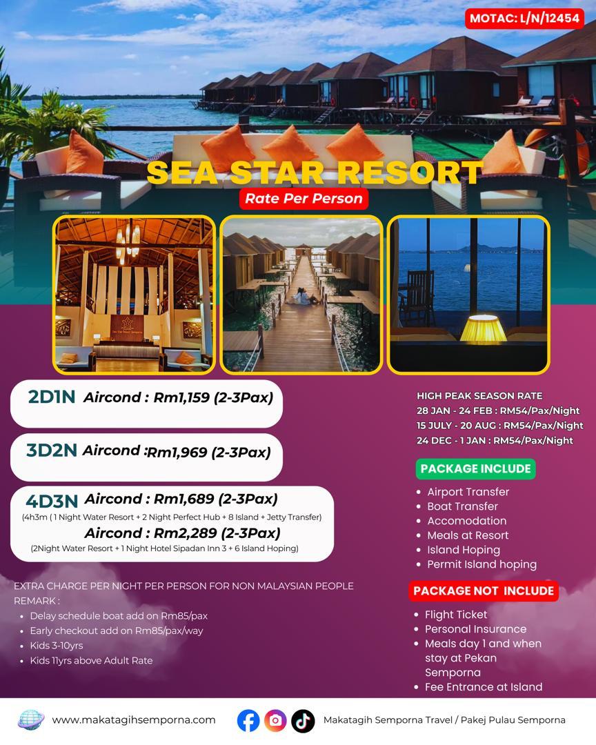 Package premium semporna 2026 sea star resort